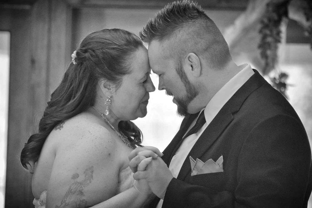 Melissa Lanas and Adam Stallings enjoy their first dance