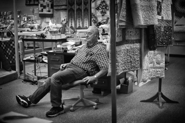 Wayne Morgan, owner of The Quilt Patch. Wayne and his wife, Joyce, opened the store over 12 years ago after retiring from previous professions. They “didn’t retire well” and refused to be bored. photo by Kellie Ward - 2019